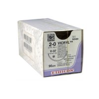 Шовный материал ВИКРИЛ 2/0. 90 см фиолетовый Кол.-реж. 40 мм. 1/2 Ethicon